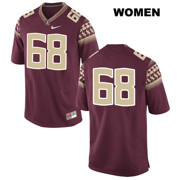 Women's NCAA Nike Florida State Seminoles #68 Jeremy Czerenda College No Name Red Stitched Authentic Football Jersey XOG4069IT